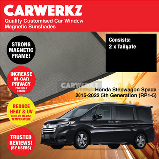 Customised Window Magnetic Sunshades for Honda Stepwgn Stepwagon Spada 2015-2022 5th Generation (RP) Japan MPV