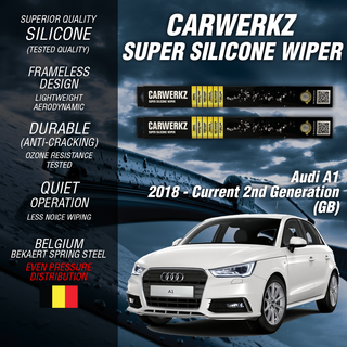 Carwerkz Silicone Wipers for Audi A1 2018-Current 2nd Generation GB