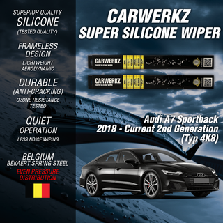 Carwerkz Silicone Wipers for Audi A7 Sportback 2010-2018 1st Generation 4G8