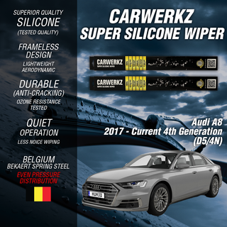 Carwerkz Silicone Wipers for Audi A8 2017-Current 4th Generation D5/4N