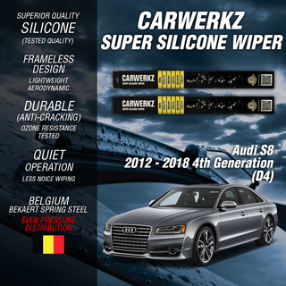 Carwerkz Silicone Wipers for Audi S8 2012-2018 4th Generation D4
