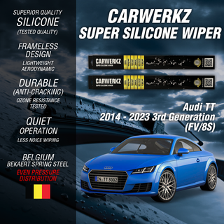 Carwerkz Silicone Wipers for Audi TT Mk3 2014-2023 3rd Generation FV/8S