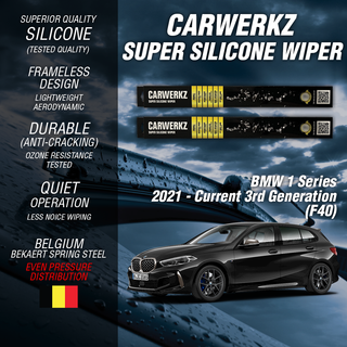 Carwerkz Silicone Wipers for BMW 1 Series 2021-Current 3rd Generation (F40)