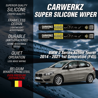 Carwerkz Silicone Wipers for BMW 2 Series Active Tourer 2014-2021 1st Generation (F45)