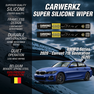 Carwerkz Silicone Wipers for BMW 3 Series 2020-Current 7th Generation (G20)