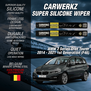 Carwerkz Silicone Wipers for BMW 2 Series Gran Tourer 2014-2021 1st Generation (F46)