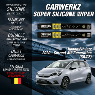 Carwerkz Silicone Wipers for Honda Fit Jazz 2010-Current 4th Generation (GR/GS)