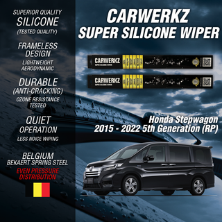 Carwerkz Silicone Wipers for Honda Stepwagon 2025-2022 5th Generation (RP)