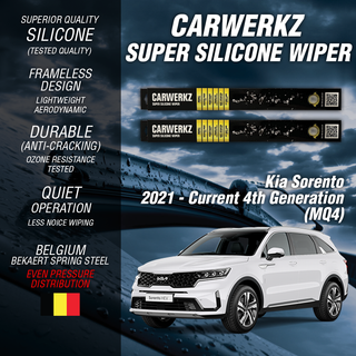 Carwerkz Silicone Wipers for Kia Sorento 2021-Current 4th Generation MQ4