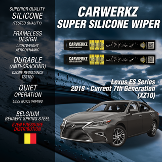 Carwerkz Silicone Wipers for Lexus ES Series 2018-Current 7th Generation XZ10