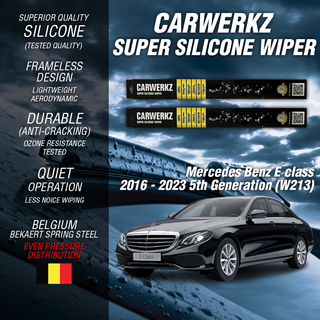 Carwerkz Silicone Wipers for Mercedes Benz E class 2016-2023 5th Generation (W213)