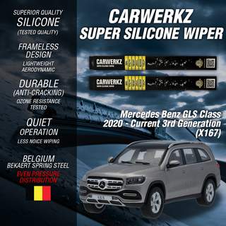 Carwerkz Silicone Wipers for Mercedes Benz GLS class 2020-Current 3rd Generation (X167)
