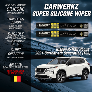 Carwerkz Silicone Wipers for Nissan X-Trail Rogue 2021-Current 4th Generation T33