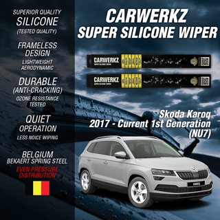 Carwerkz Silicone Wipers for Skoda Karoq 2017-Current 1st Generation NU7