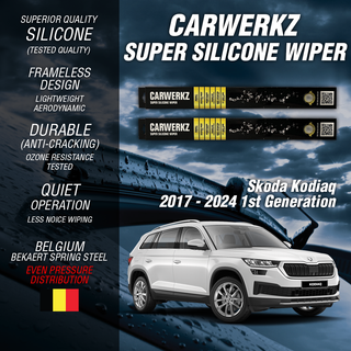 Carwerkz Silicone Wipers for Skoda Kodiaq 2017-2024 1st Generation