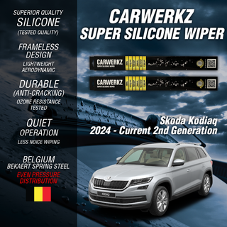 Carwerkz Silicone Wipers for Skoda Kodiaq 2024-Current 2nd Generation
