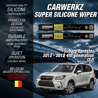 Carwerkz Silicone Wipers for Subaru Forester 2012-2018 4th Generation SJ