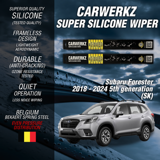Carwerkz Silicone Wipers for Subaru Forester 2018-2024 5th Generation SK