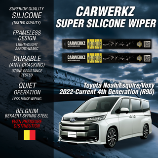Carwerkz Silicone Wipers for Toyota Noah/Esquire/Voxy 2022-Current 4th Generation (R90)
