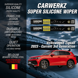 Carwerkz Silicone Wipers for Volkswagen Tiguan 2023-Current 3rd Generation