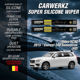 Carwerkz Silicone Wipers for Volvo XC90 2015-Current 2nd Generation AU