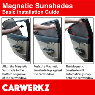 Customised Window Magnetic Sunshades for Volkswagen Touran 2006-2015 1st Generation (Typ 1T) Germany MPV - CarWerkz.com