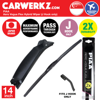 4960311 050902 PIAA Aero Vogue Flex Hybrid Wiper 14 inch 350mm (J Hook Only) - CarWerkz Singapore