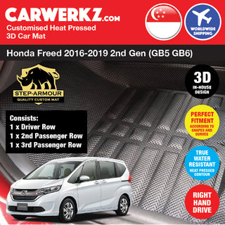 STEP ARMOUR Honda Freed 2016-Current 2nd Generation (GB5 GB6 GB7 GB8) Car Customised 3D Car Mat