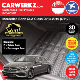 STEP ARMOUR Mercedes Benz CLA Class 2013-2019 1st Generation (C117) Car Customised 3D Car Mat