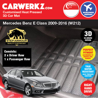 STEP ARMOUR Mercedes Benz E Class 2009-2016 4th Generation (W212) Car Customised 3D Car Mat