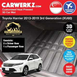 STEP ARMOUR Toyota Harrier 2013-2020 3rd Generation (XU60) Car Customised 3D Car Mat