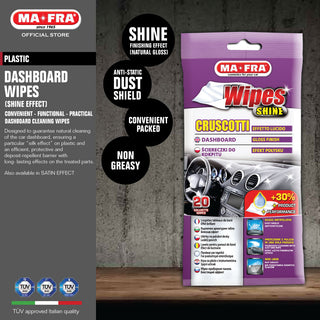 Mafra Dashboard Interior Wipes 20's (Shine finishing)
