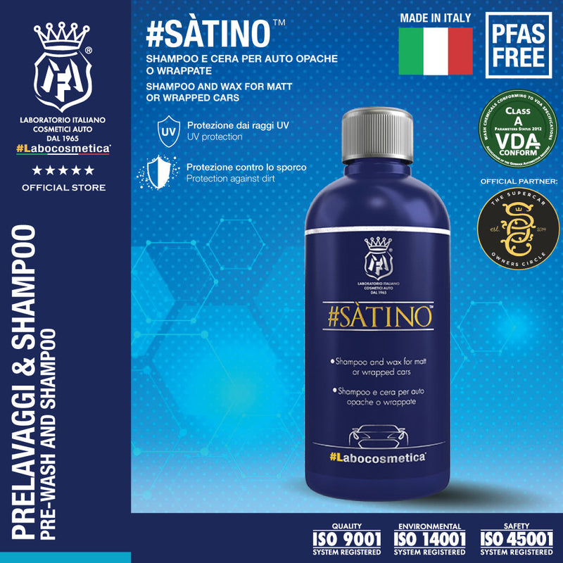 Labocosmetica SATINO 500ml (High decontamiantion shampoo for matt, wrapped and PPF Cars)