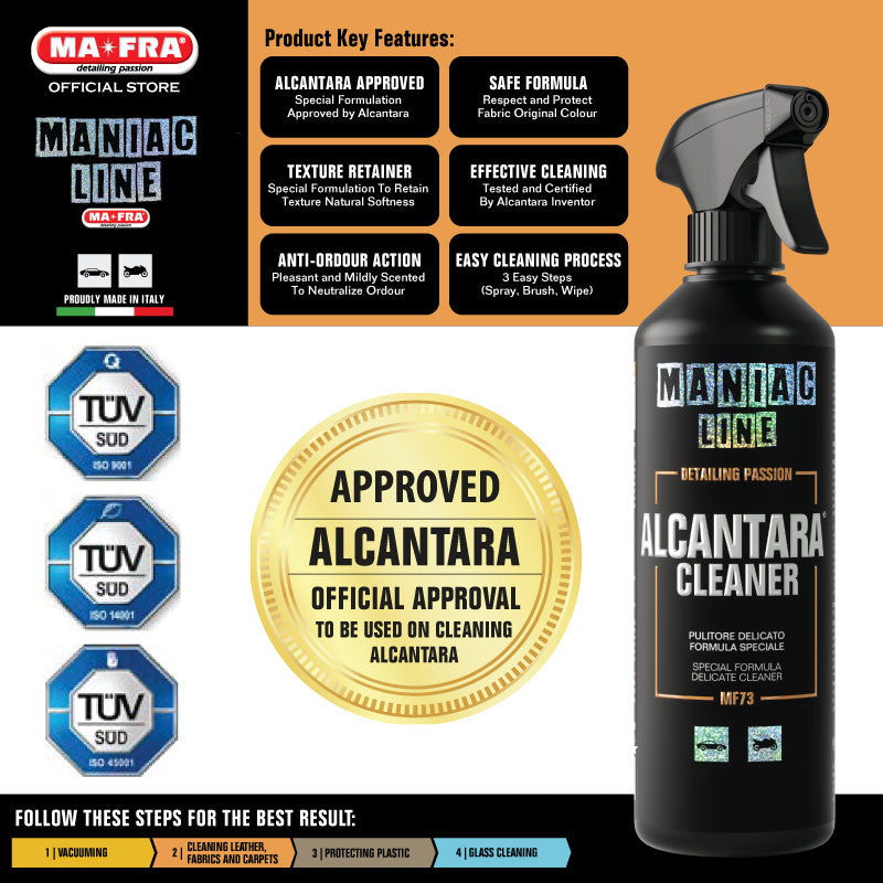 Mafra Maniac Line Alcantara Cleaner (Certified and Approved by Official  Alcantara)
