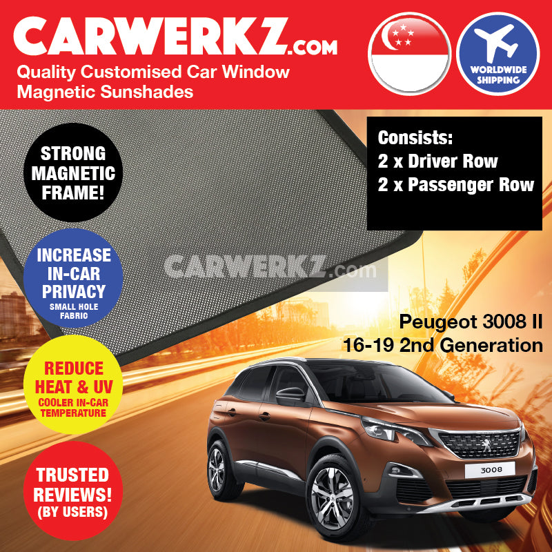 Peugeot 3008 store sun shades