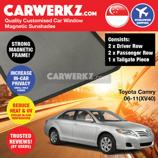 Toyota Camry 2006-2012 10th Generation (XV40) Japan Sedan Customised Window Magnetic Sunshades