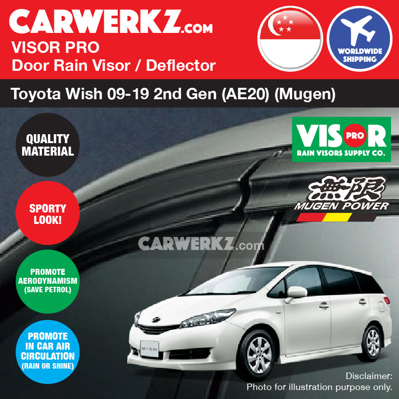 VISOR PRO Toyota Wish 2009 2019 2nd Generation AE20 Mugenb Style Doo