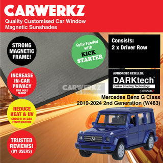 Dr Shadez DARKtech Mercedes Benz G Class 2019-2024 2nd Generation (W463) Germany SUV Customised Window Magnetic Sunshades