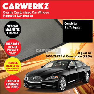 Customised Window Magnetic Sunshades for Jaguar XF 2007-2015 1st Generation (X250) United Kingdom Sedan - CarWerkz.com
