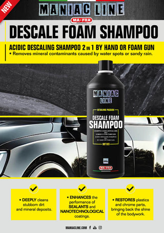 Maniac Line Descale Shampoo 1L (High pillow foam with limescale removing technology)