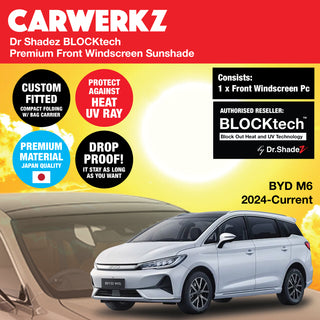 Dr Shadez BLOCKtech Premium Front Windscreen Foldable Sunshade for BYD M6 2024-Present