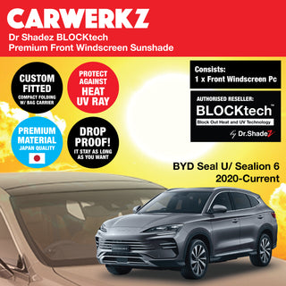 Dr Shadez BLOCKtech Custom Car Front Windscreen Foldable Sunshade for BYD Seal U Sealion 6 2020-Current