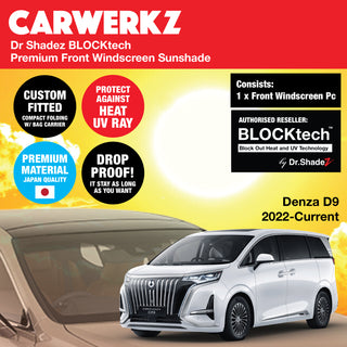 Dr Shadez BLOCKtech Premium Front Windscreen Foldable Sunshade for Denza D9 2022-Current
