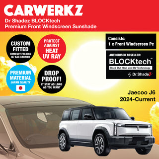 Dr Shadez BLOCKtech Premium Front Windscreen Foldable Sunshade for Jaecoo J6 2024-Current 1st Generation