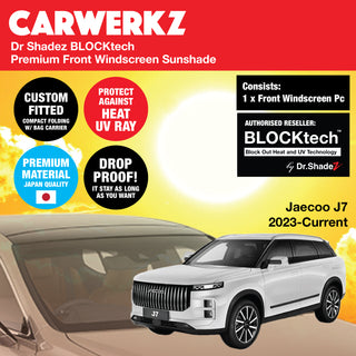 Dr Shadez BLOCKtech Premium Front Windscreen Foldable Sunshade for Jaecoo J7 2023-Current 1st Generation