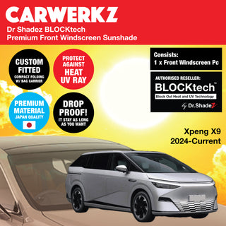 Dr Shadez BLOCKtech Premium Front Windscreen Foldable Sunshade for Xpeng X9 2024-Current