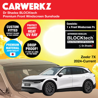 Dr Shadez BLOCKtech Premium Front Windscreen Foldable Sunshade for Zeekr 7X 2024-Present