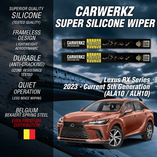 Carwerkz Silicone Wipers for Lexus RX Series 2023-Current 5th Generation ALA10/ALH10
