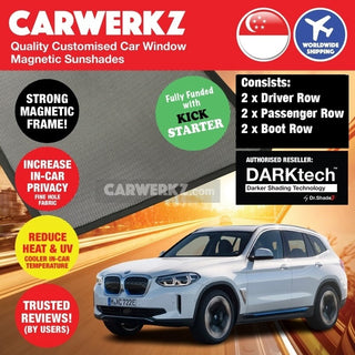Dr Shadez DARKtech BMW IX3 Electric 2021-Current (G08) Germany Electric SUV Customised Window Magnetic Sunshades