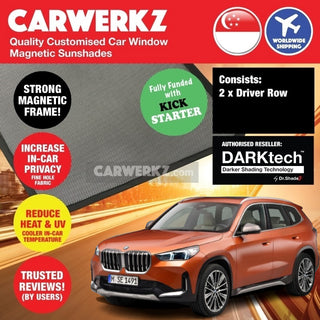 Dr Shadez DARKtech BMW X1 2022-Current 3rd Generation (U11) Germany SUV Customised Window Magnetic Sunshades
